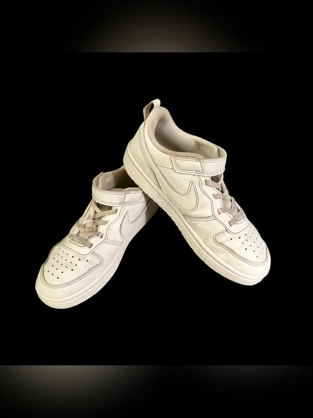 Big Kids NIKE COURT 2.5 White Sneakers Retail $60